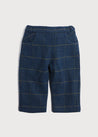 Houndstooth Pocket Detail Trousers in Blue (18mths-3yrs) Trousers  from Pepa London US