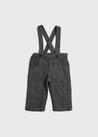 Herringbone Trousers With Braces in Grey (18mths-3yrs) Trousers  from Pepa London US