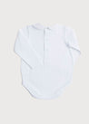 Peter Pan Collar Bodysuit in White (0mths-3yrs) Tops & Bodysuits from Pepa London US