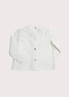 Peter Pan Collar Light Checked Shirt in White (12mths-3yrs) Shirts  from Pepa London US