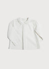 Peter Pan Collar Light Checked Shirt in White (12mths-3yrs) Shirts  from Pepa London US