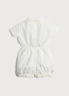 Peter Pan Collar Short Sleeved Two Piece Set in Ivory (12mths-5yrs) Sets  from Pepa London US