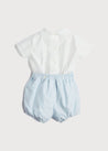 Peter Pan Collar Two Piece Set in Pale Blue (12mths-3yrs) Sets  from Pepa London US