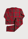 Polo Collar Pocket Detail Pyjamas in Red Tartan (18mths-8yrs) Nightwear  from Pepa London US