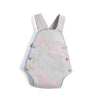 Stripe Button Detail Romper in Blue And Red (0-18mths) Rompers  from Pepa London US