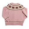 Classic Fair Isle Cardigan With Rib Details in Pink (12mths-10yrs) Knitwear  from Pepa London US