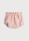 Corduroy Frill Leg Hole Bloomers in Pink (0mths-2yrs) Bloomers  from Pepa London US