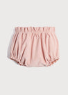 Corduroy Frill Leg Hole Bloomers in Pink (0mths-2yrs) Bloomers  from Pepa London US