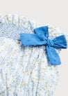 Ditsy Floral Print Bloomer in French Blue (0mths-2yrs) Bloomers  from Pepa London US