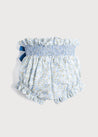 Ditsy Floral Print Bloomer in French Blue (0mths-2yrs) Bloomers  from Pepa London US