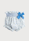 Ditsy Floral Print Bloomer in French Blue (0mths-2yrs) Bloomers  from Pepa London US