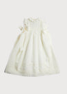 Embroidered Lace Trim Gown in Ivory (6-12mths) Gowns  from Pepa London US