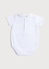 Peter Pan Collar Bodysuit in White (0mths-3yrs) Tops & Bodysuits  from Pepa London US
