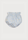 Ditsy Floral Elasticated Waist Bloomers in Blue (3mths-2yrs) Bloomers  from Pepa London US