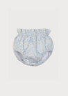 Ditsy Floral Elasticated Waist Bloomers in Blue (3mths-2yrs) Bloomers  from Pepa London US