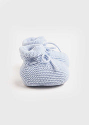 Knitted Booties in Blue Shoes  from Pepa London US