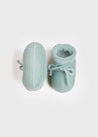 Knitted Booties in Green Shoes  from Pepa London