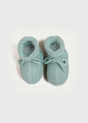 Knitted Booties in Green Shoes from Pepa London US