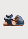 Open Toe Leather Sandals in Blue (17-30EU) Shoes  from Pepa London US