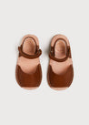 Open Toe Leather Sandals in Brown (17-30EU) Shoes  from Pepa London US