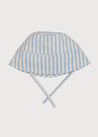 Striped Tie Detail Hat in Blue (S-L) Accessories  from Pepa London US