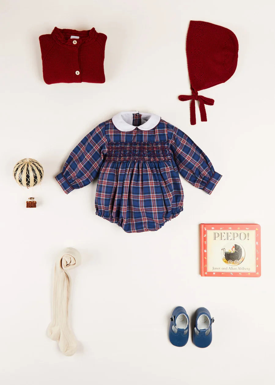 The Eaton Check Romper Baby Boy Look Look  from Pepa London US