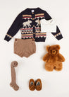 Embroidered Peter Pan Collar Long Sleeve Bodysuit in Burgundy (1mth-3yrs) Tops & Bodysuits  from Pepa London US