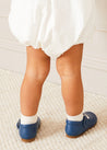 Leather Mary Jane Baby Shoes in French Blue (20-26EU) Shoes from Pepa London US