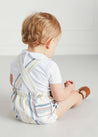 Contrast Oxford Peter Pan Collar Bodysuit in Blue (0mths-2yrs) Tops & Bodysuits  from Pepa London US