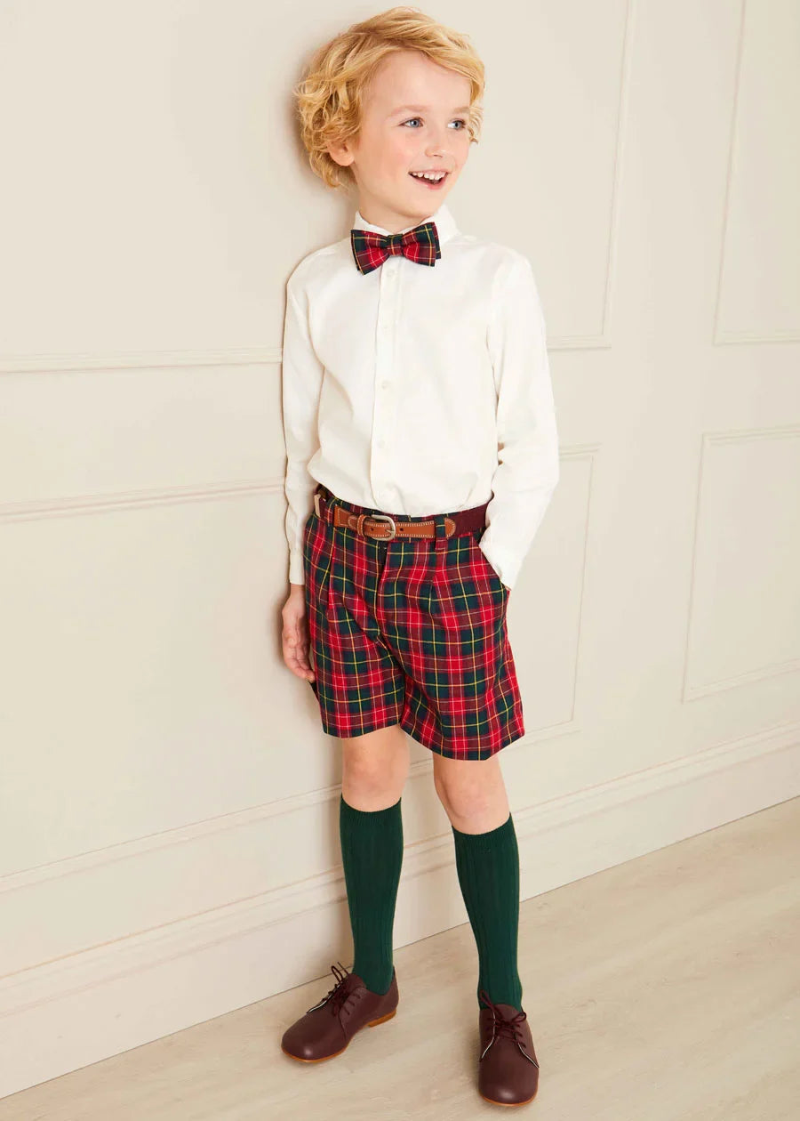 Belgravia Tartan Bow Tie in Red HAIR ACCESSORIES from Pepa London US