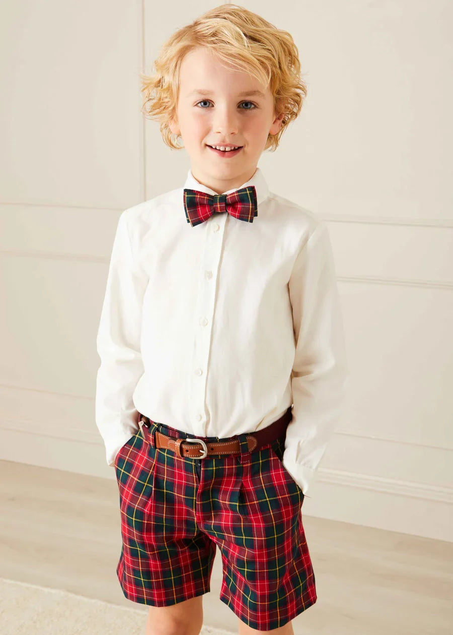 Belgravia Tartan Bow Tie in Red HAIR ACCESSORIES from Pepa London US