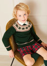 Classic Fair Isle Merino Wool Jumper in Green (12mths-10yrs) Knitwear from Pepa London US