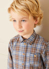 Winchester Check Polo Collar Long Sleeve Shirt in Caramel (3-10yrs) Shirts  from Pepa London US