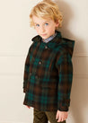 Montrose Check Coat in Green (2-10yrs) Coats  from Pepa London US