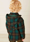 Montrose Check Coat in Green (2-10yrs) Coats  from Pepa London US