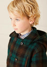 Montrose Check Coat in Green (2-10yrs) Coats  from Pepa London US