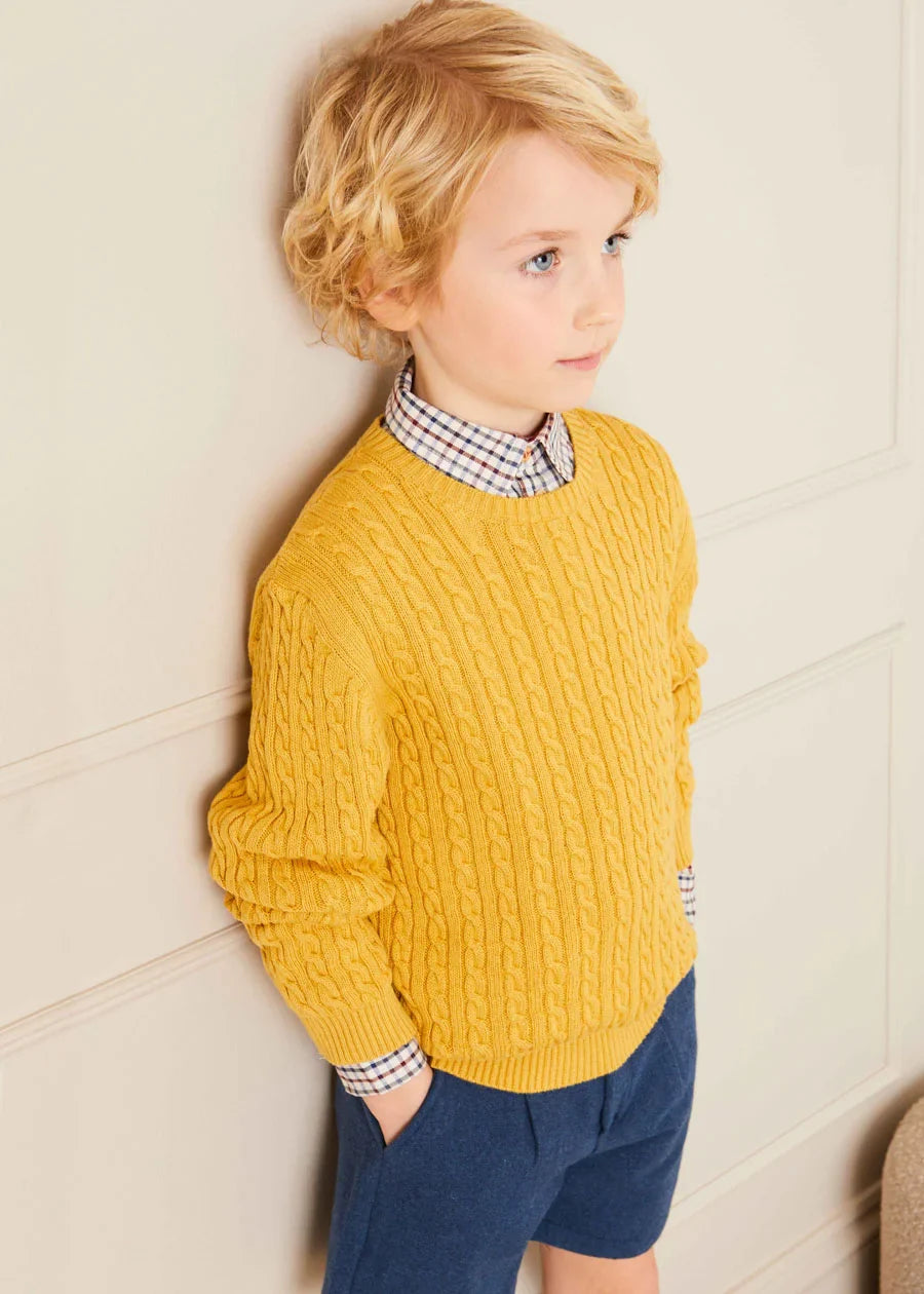 The Mustard Cable Knit Jumper Boy Look LOOK from Pepa London US