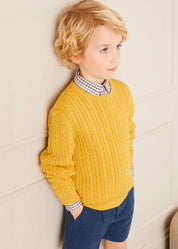 The Mustard Cable Knit Jumper Boy Look LOOK from Pepa London US