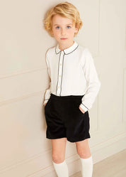 The Black And White Velvet Blazer Two Piece Boy Look LOOK from Pepa London US