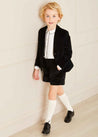 The Black And White Velvet Blazer Two Piece Boy Look Look  from Pepa London US