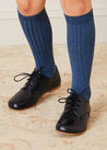 Leather Lace-Up Navy Shoes (20-34EU) Shoes  from Pepa London US