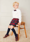 Tailored Tartan Shorts In Red (4-10yrs) SHORTS  from Pepa London US