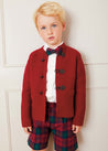 Tailored Tartan Shorts In Red (4-10yrs) SHORTS  from Pepa London US