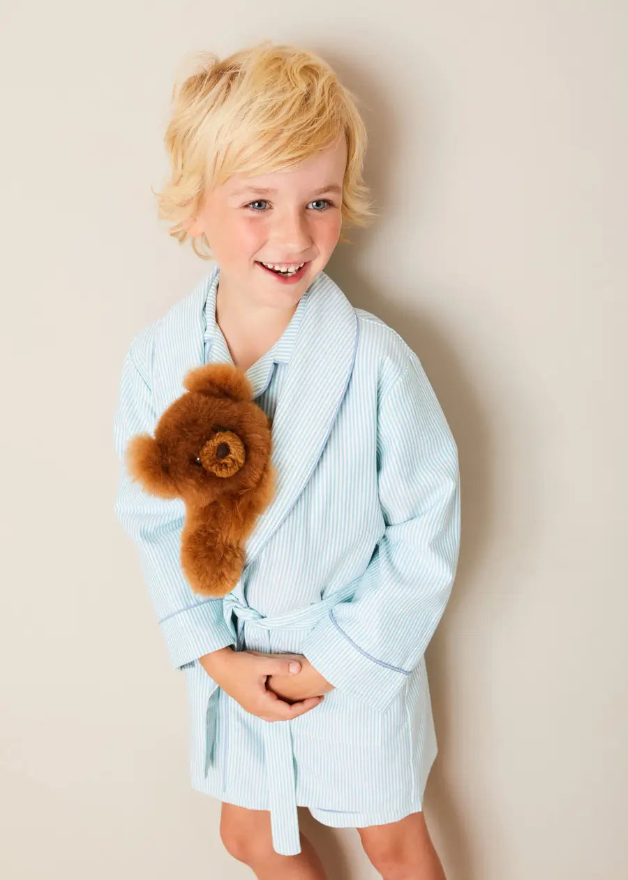 Rochester Striped Dressing Gown in Green (18mths-10yrs) NIGHTWEAR from Pepa London US