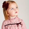 Velvet Big-Bow Clip in Burgundy Hair Accessories  from Pepa London US