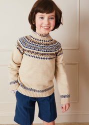 Wool Shorts In Blue (4-10yrs) SHORTS from Pepa London US