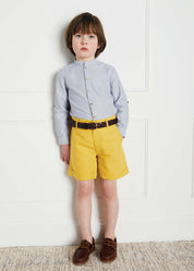 Pocket Detail Shorts With Turn-Ups in Mustard (4-10yrs) Shorts from Pepa London US