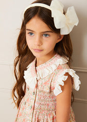 Traditional Big Bow Tulle Hairband in Ivory Hair Accessories from Pepa London US