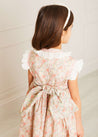 Sophie Floral Print Handsmocked Double Breasted Dress in Peach (12mths-10yrs) Dresses  from Pepa London US