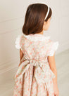 Sophie Floral Print Hand Smocked Double Breasted Dress in Peach (12mths-10yrs) Dresses  from Pepa London US